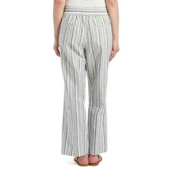 Zac & RACHEL STRIPED SMOCKED DRAWSTRING WAIST WIDE LEG PANT BLUE MULTI MEDIUM - Picture 2 of 13